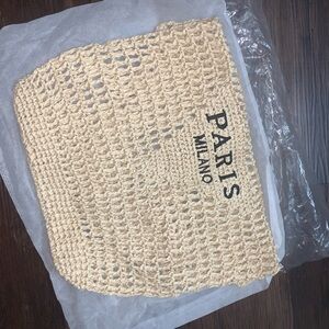 Beige Crochet Tote Bag (PARIS MILANO)
MILANO logo
Crochet Tote
Beach
 Women